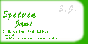 szilvia jani business card